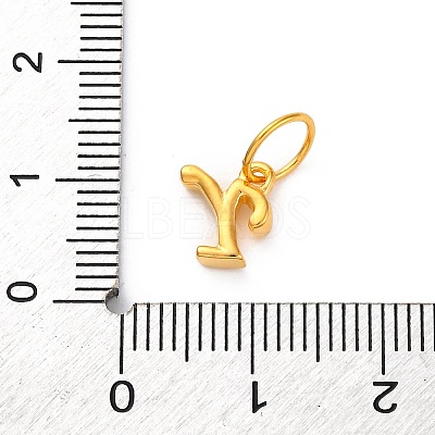 925 Sterling Silver Letter Charms with Jump Rings STER-R008-01G-Y-1