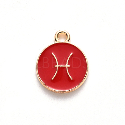 Alloy Enamel Pendants ENAM-S124-01B-07H-1