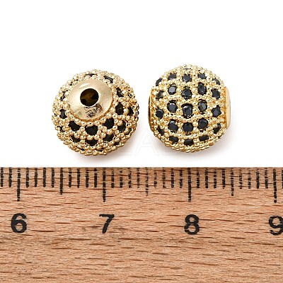 Rack Plating Brass Cubic Zirconia Beads LS-ZIRC-S001-10mm-A01-01-1