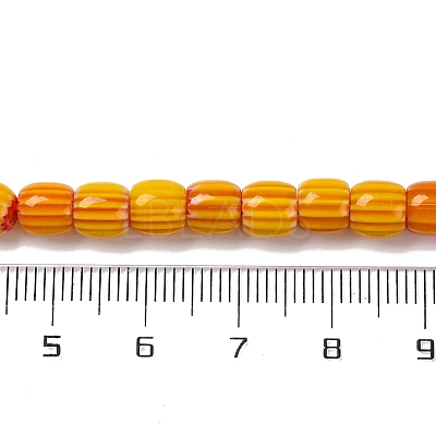 Handmade Lampwork Chevron Beads Strands LAMP-K041-01A-17-1