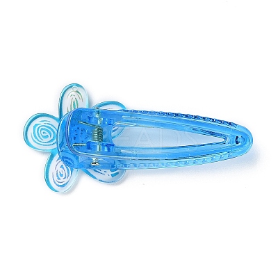 Flower Acrylic Alligator Hair Clips OHAR-H002-01F-1