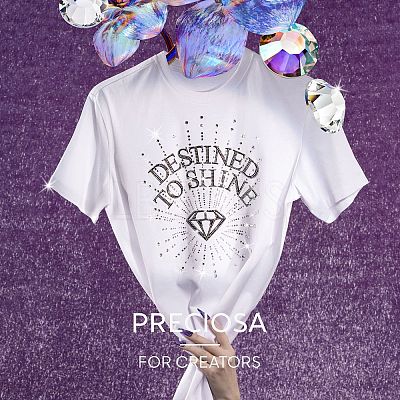 Preciosa&reg Crystal Hotfix Flatback Stones Y-PRC-HSS10-51000-200-1