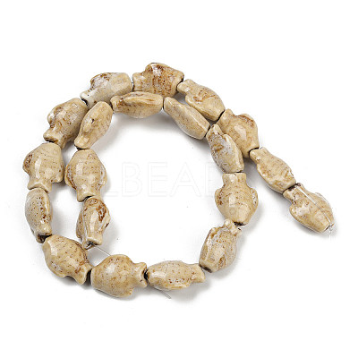 Handmade Porcelain Beads Strands PORC-P030-01A-10-1