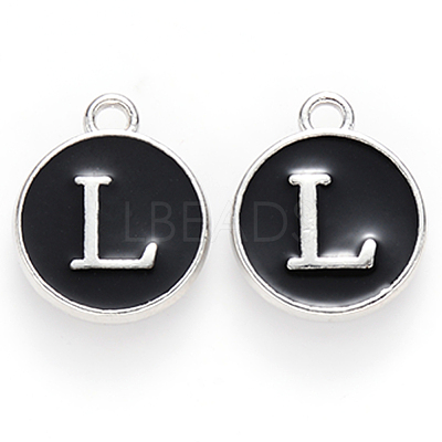 Platinum Plated Alloy Charms X-ENAM-S118-02L-P-1