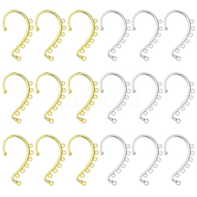 20Pcs 2 Colors Alloy Ear Cuff Findings PALLOY-CJ0002-62-1