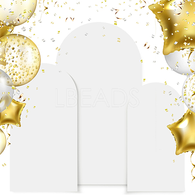 3Pcs 3 Styles Polyester Wedding Arch Cover Cloth FEPA-CN0001-01A-1