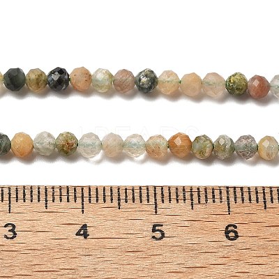 Natural Green Rutilated Quartz Beads Strands G-RM241221-B22-1