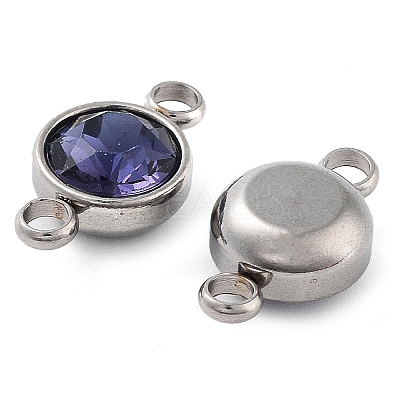 Glass Connector Charms GLAA-G018-P15-1