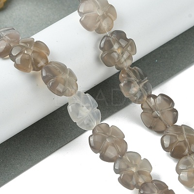 Natural Grey Agate Bead Strands G-H023-B20-01-1