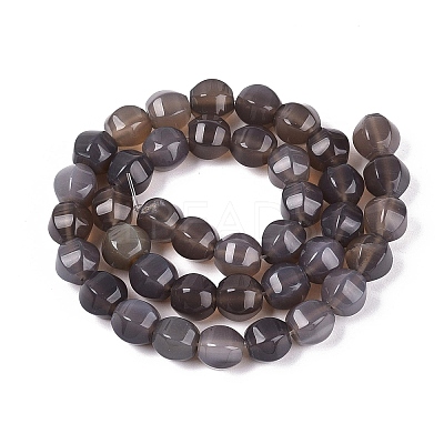 Natural Grey Agate Beads Strands G-Q608-08A-06-1