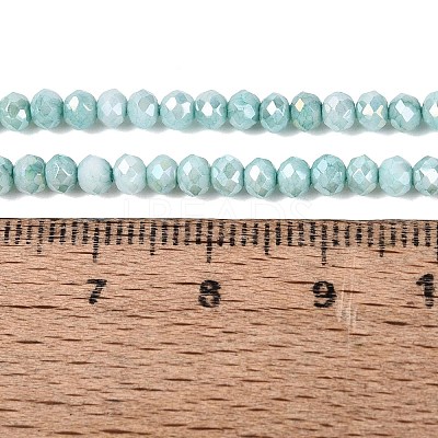 Anti-Tarnish Dyed Rondelle Glass Beads Strands LS-EGLA-T021-3mm-17-06-1
