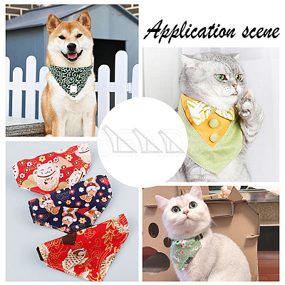 2 Sets Transparent Acrylic Template for Pet's Bandana FIND-AR0002-24-1