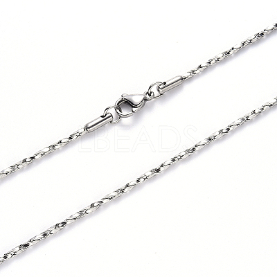 Non-Tarnish 304 Stainless Steel Boston Link Chain Necklace NJEW-S420-006B-P-1