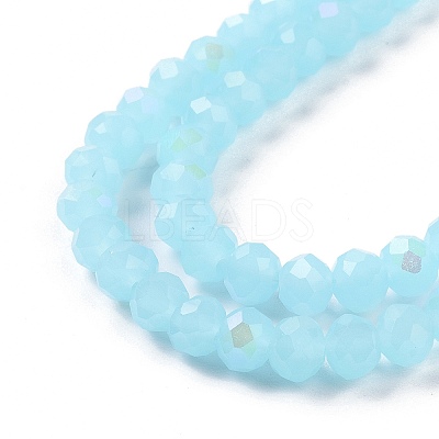 Electroplate Glass Beads Strands EGLA-A034-J8mm-L06-1