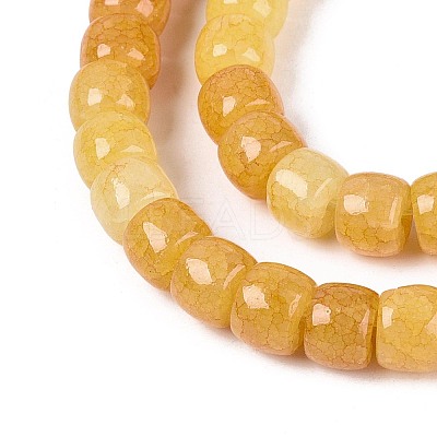 Baking Paint Crackle Glass Beads Strands DGLA-N019-02A-01-1