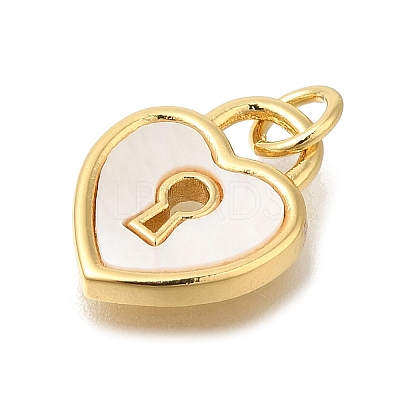 Brass Micro Pave Cubic Zirconia Pendants KK-R002-04G-1