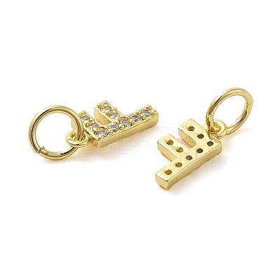 Brass Micro Pave Cubic Zirconia Pendants KK-M273-02G-F-1