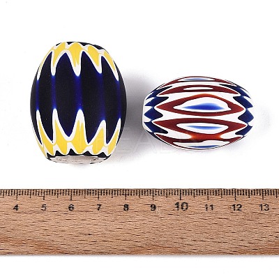 Handmade Millefiori Glass Barrel Beads LA-N002-31-1