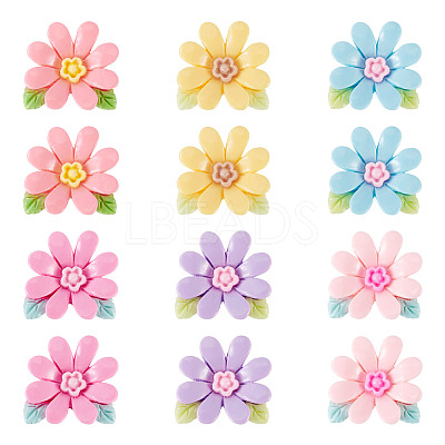 20pcs Opaque Resin Cabochons RESI-TADJ0001-08B-1