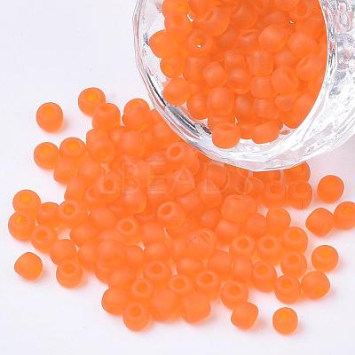 12/0 Frosted Round Glass Seed Beads X-SEED-A008-2mm-M9-1