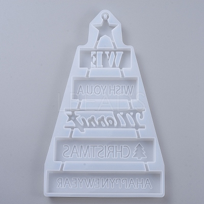Christmas DIY Pendant Silicone Molds X-DIY-D049-06-1
