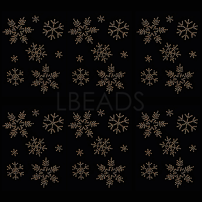 Snowflake Pattern Hotfix Rhinestones DIY-WH0430-205D-1