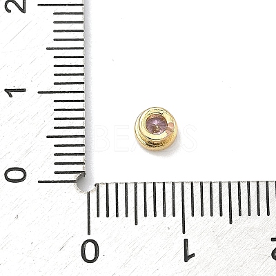 Flat Round Brass Micro Pave Cubic Zirconia Cabochons KK-P345-13G-A01-1