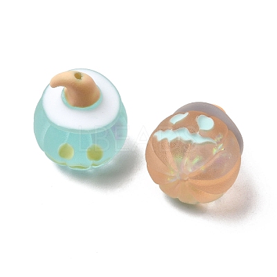 Halloween Frosted Transparent Resin Beads RESI-A048-01B-1