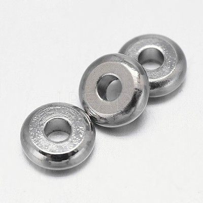 Flat Round Brass Spacer Beads KK-L106A-01-1