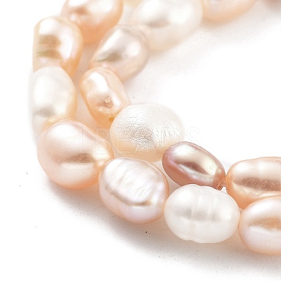 Natural Cultured Freshwater Pearl Beads Strands PEAR-P062-32E-1