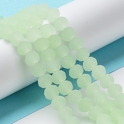 Imitation Jade Solid Color Glass Beads Strands EGLA-A034-J2mm-MD01-1
