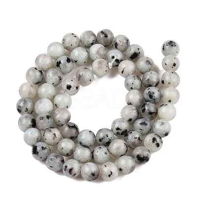 Natural Sesame Jasper/Kiwi Jasper Bead Strands G-R345-6mm-36-1