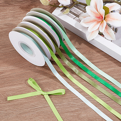 5 Rolls Single Face Polyester Satin Ribbon SRIB-CY0001-38D-1
