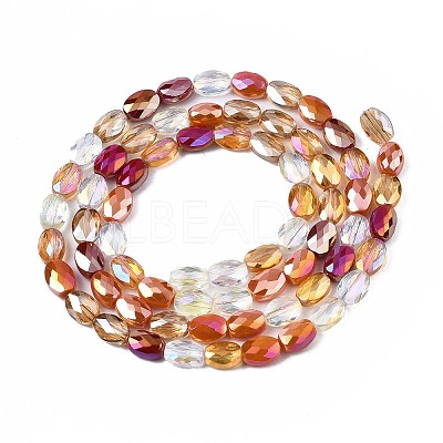 Electroplate Glass Beads Strands X-EGLA-S194-17B-1