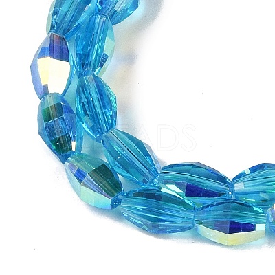 Electroplate Glass Beads Strands GLAA-Q101-03A-AB05-1