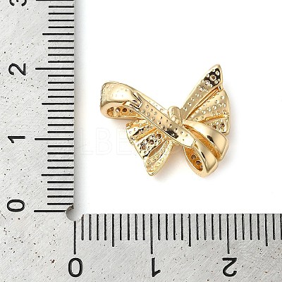 Brass Micro Pave Clear Cubic Zirconia Fold Over Clasps KK-G505-11G-1