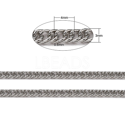Iron Flat Double Link Chains CH-ZX009-4x3mm-P-1
