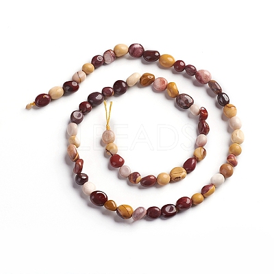 Natural Mookaite Beads Strands X-G-D0002-B35-1