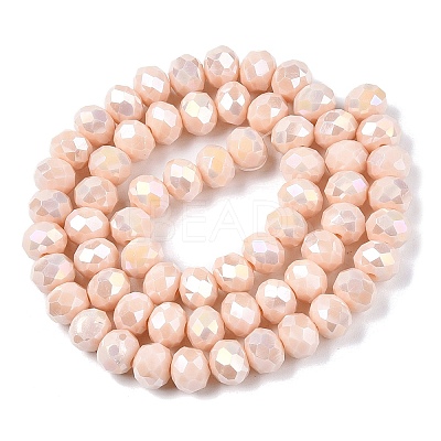 Electroplate Glass Beads Strands LS-EGLA-A044-P8mm-B05-1