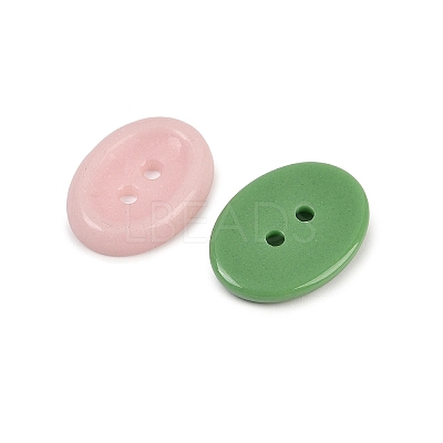 2-Hole Porcelain Buttons PORC-R010-05A-1