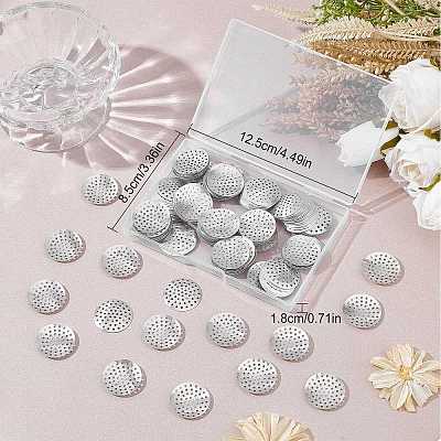 Brass Finger Ring/Brooch Sieve Findings KK-SC0002-65-1