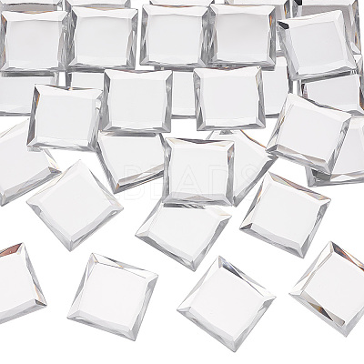30Pcs Flat Back Acrylic Rhinestone Cabochons OACR-OC0001-17-1
