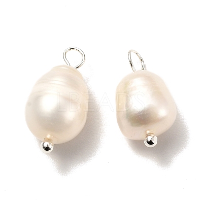 Natural Cultured Freshwater Pearl Pendants PALLOY-JF00942-02-1