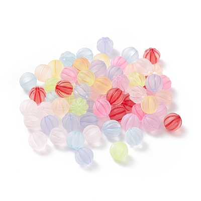 Frosted Transparent Acrylic Beads FACR-E001-01-1