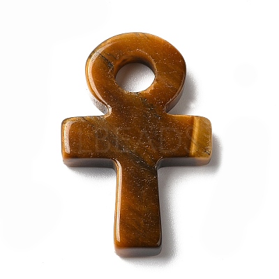 Natural Tiger Eye Pendants G-R492-03A-1