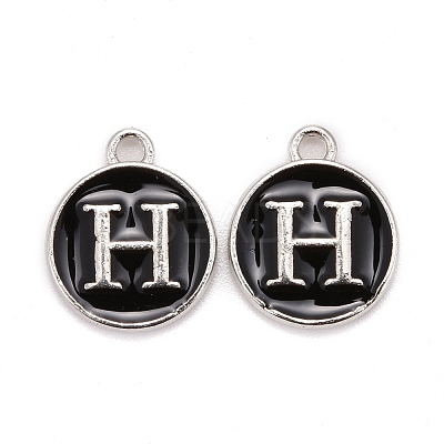 Platinum Plated Alloy Charms ENAM-S118-02H-P-1