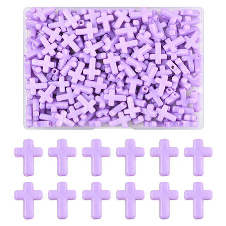 200Pcs Opaque Acrylic Beads SACR-FS0001-39F-1