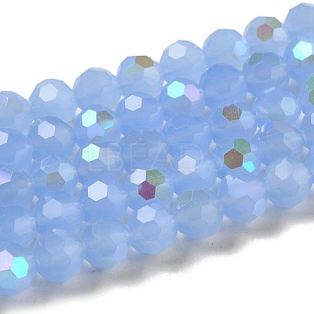 Imitation Jade Glass Beads Strands EGLA-A035-J8mm-L03-1