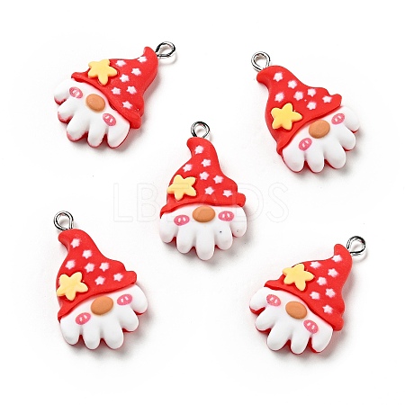 Christmas Opaque Resin Pendants X-RESI-G043-B06-1