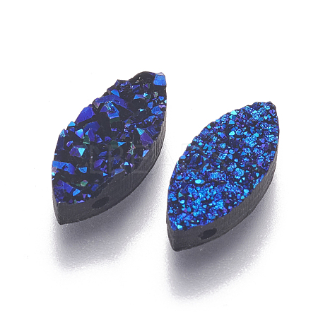 Imitation Druzy Gemstone Resin Beads RESI-L026-E03-1